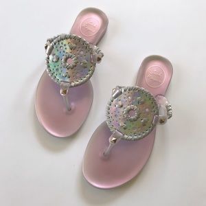 JACK ROGERS • NEW Georgica hologram jelly sandals
